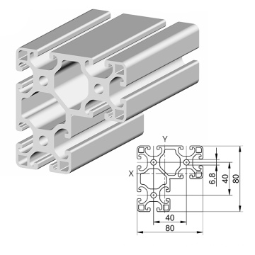 angle frame railing half round drawer aluminum profile enclosure for desk